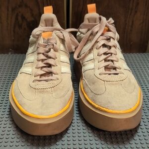 Adidas Sleek Tan/Pink And Orange